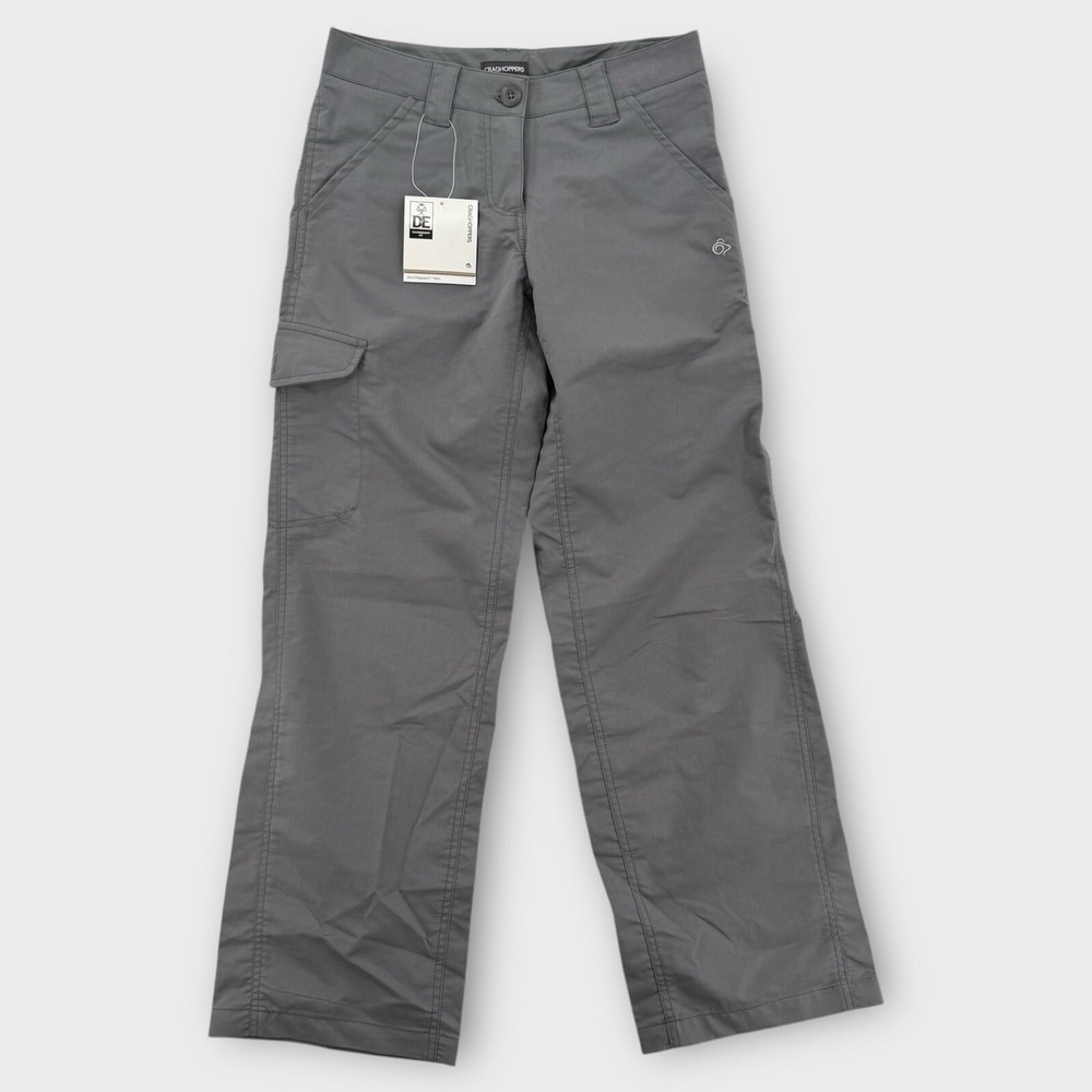 Craghoppers Pants Womens 4 Hiking Cargo Gray Straight Ventura CWJ971R NEW